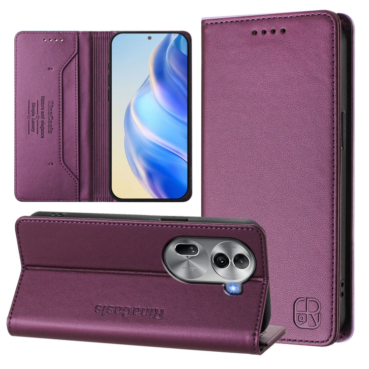 RC01 Dual-Folded Magnetic Suction RFID Leather Phone Case, For OPPO A2 Pro 5G / F27 Pro 5G, For OPPO A60 4G Global, For OPPO A3 Pro 5G Global, For OPPO Reno11 F 5G Global, For OPPO Find X7, For OPPO Reno11 5G Global, For OPPO Reno11 Pro 5G Global      ...
