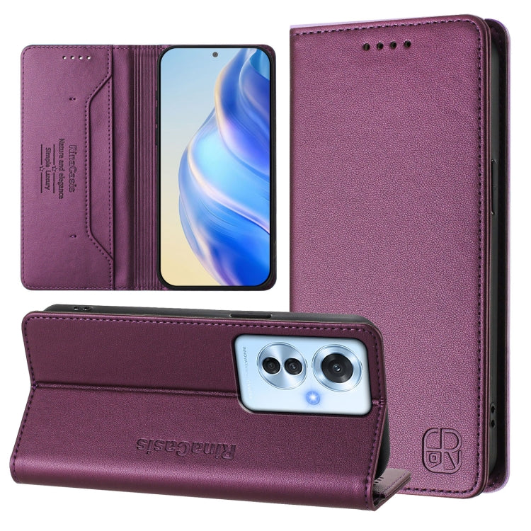 RC01 Dual-Folded Magnetic Suction RFID Leather Phone Case, For OPPO A2 Pro 5G / F27 Pro 5G, For OPPO A60 4G Global, For OPPO A3 Pro 5G Global, For OPPO Reno11 F 5G Global, For OPPO Find X7, For OPPO Reno11 5G Global, For OPPO Reno11 Pro 5G Global      ...