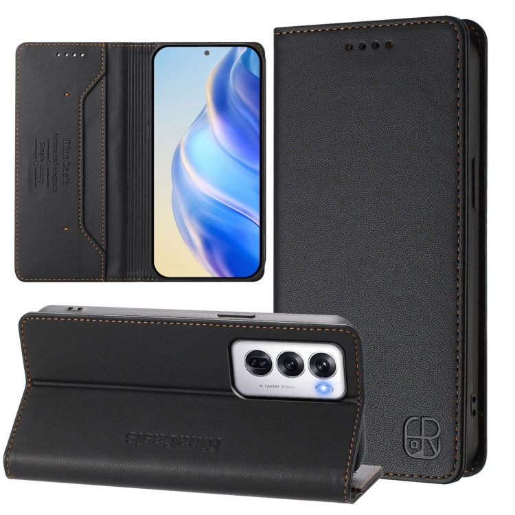 RC01 Dual-Folded Magnetic Suction RFID Leather Phone Case, For OPPO Reno14 Pro 5G Global, For OPPO Reno14 5G Global, For OPPO A5 Pro 5G Global, For OPPO A5 Pro China, For OPPO Find X8, For OPPO A3x 5G / 4G / A3 5G / 4G, For OPPO A80 5G EU / K12x 5G    ...