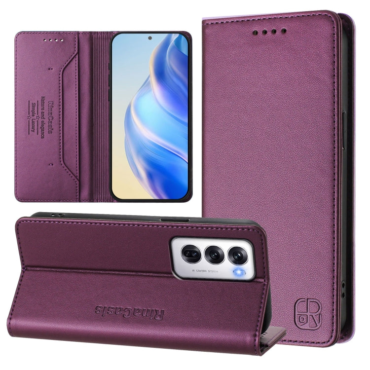 RC01 Dual-Folded Magnetic Suction RFID Leather Phone Case, For OPPO Reno14 Pro 5G Global, For OPPO Reno14 5G Global, For OPPO A5 Pro 5G Global, For OPPO A5 Pro China, For OPPO Find X8, For OPPO A3x 5G / 4G / A3 5G / 4G, For OPPO A80 5G EU / K12x 5G    ...