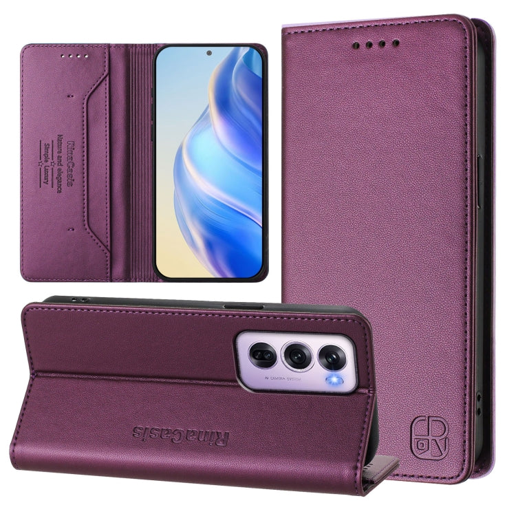 RC01 Dual-Folded Magnetic Suction RFID Leather Phone Case, For OPPO Reno14 Pro 5G Global, For OPPO Reno14 5G Global, For OPPO A5 Pro 5G Global, For OPPO A5 Pro China, For OPPO Find X8, For OPPO A3x 5G / 4G / A3 5G / 4G, For OPPO A80 5G EU / K12x 5G    ...