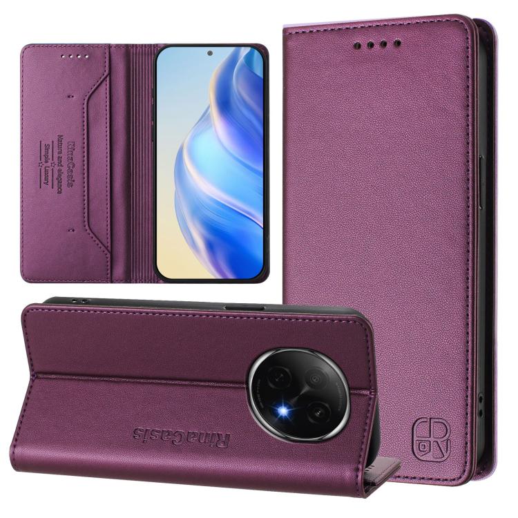 RC01 Dual-Folded Magnetic Suction RFID Leather Phone Case, For OPPO Reno14 Pro 5G Global, For OPPO Reno14 5G Global, For OPPO A5 Pro 5G Global, For OPPO A5 Pro China, For OPPO Find X8, For OPPO A3x 5G / 4G / A3 5G / 4G, For OPPO A80 5G EU / K12x 5G    ...