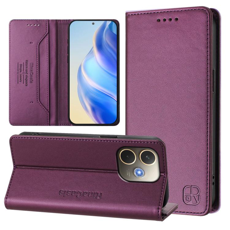 RC01 Dual-Folded Magnetic Suction RFID Leather Phone Case, For OPPO Reno14 Pro 5G Global, For OPPO Reno14 5G Global, For OPPO A5 Pro 5G Global, For OPPO A5 Pro China, For OPPO Find X8, For OPPO A3x 5G / 4G / A3 5G / 4G, For OPPO A80 5G EU / K12x 5G    ...