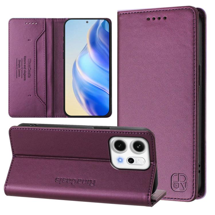 RC01 Dual-Folded Magnetic Suction RFID Leather Phone Case, For OPPO Reno14 Pro 5G Global, For OPPO Reno14 5G Global, For OPPO A5 Pro 5G Global, For OPPO A5 Pro China, For OPPO Find X8, For OPPO A3x 5G / 4G / A3 5G / 4G, For OPPO A80 5G EU / K12x 5G    ...