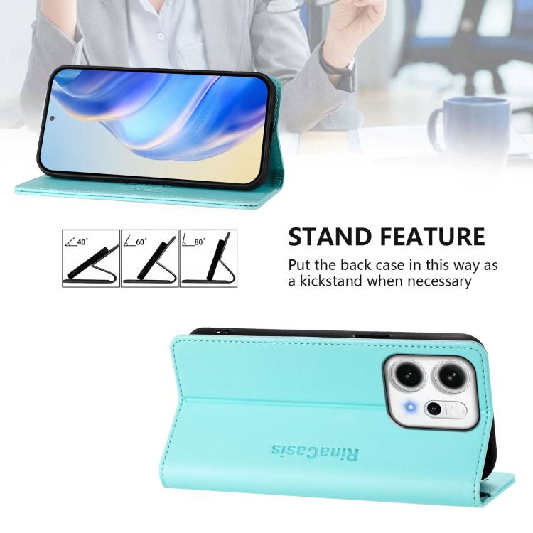 RC01 Dual-Folded Magnetic Suction RFID Leather Phone Case, For OPPO Reno14 Pro 5G Global, For OPPO Reno14 5G Global, For OPPO A5 Pro 5G Global, For OPPO A5 Pro China, For OPPO Find X8, For OPPO A3x 5G / 4G / A3 5G / 4G, For OPPO A80 5G EU / K12x 5G    ...