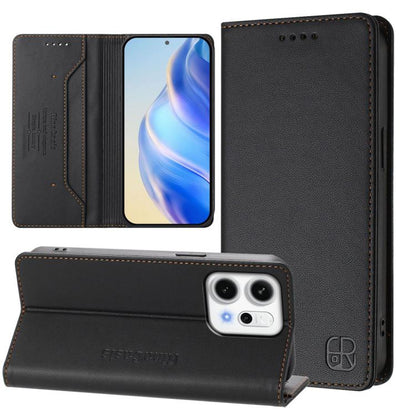 RC01 Dual-Folded Magnetic Suction RFID Leather Phone Case, For OPPO Reno14 Pro 5G Global, For OPPO Reno14 5G Global, For OPPO A5 Pro 5G Global, For OPPO A5 Pro China, For OPPO Find X8, For OPPO A3x 5G / 4G / A3 5G / 4G, For OPPO A80 5G EU / K12x 5G    ...