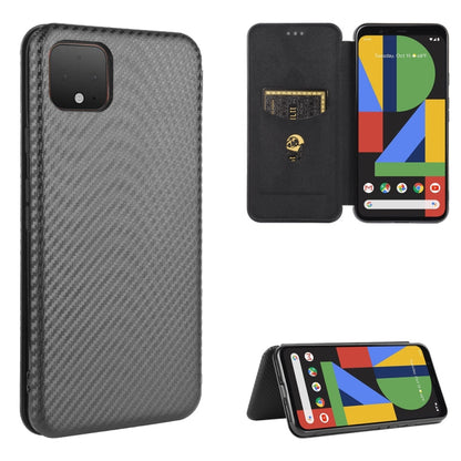 Magnetic flip phone case with carbon fiber texture, dark gray/black color, card slot
