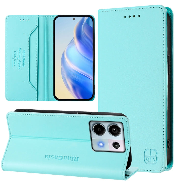 RC01 Dual-Folded Magnetic Suction RFID Leather Phone Case, For Xiaomi Poco M7 Pro 5G, For Xiaomi 15 Pro, For Xiaomi 15, For Xiaomi 14T Pro, For Xiaomi 14T, For Xiaomi Poco F6 5G, For Xiaomi Poco F6 Pro 5G, For Xiaomi Poco X6 Neo 5G                     ...