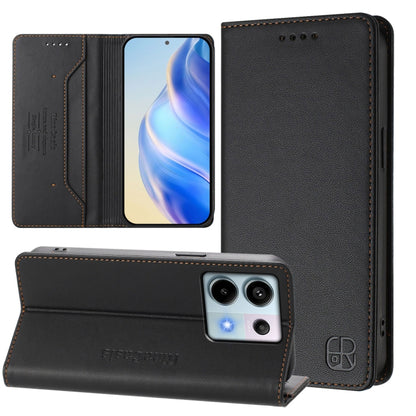 RC01 Dual-Folded Magnetic Suction RFID Leather Phone Case, For Xiaomi Poco M7 Pro 5G, For Xiaomi 15 Pro, For Xiaomi 15, For Xiaomi 14T Pro, For Xiaomi 14T, For Xiaomi Poco F6 5G, For Xiaomi Poco F6 Pro 5G, For Xiaomi Poco X6 Neo 5G                     ...