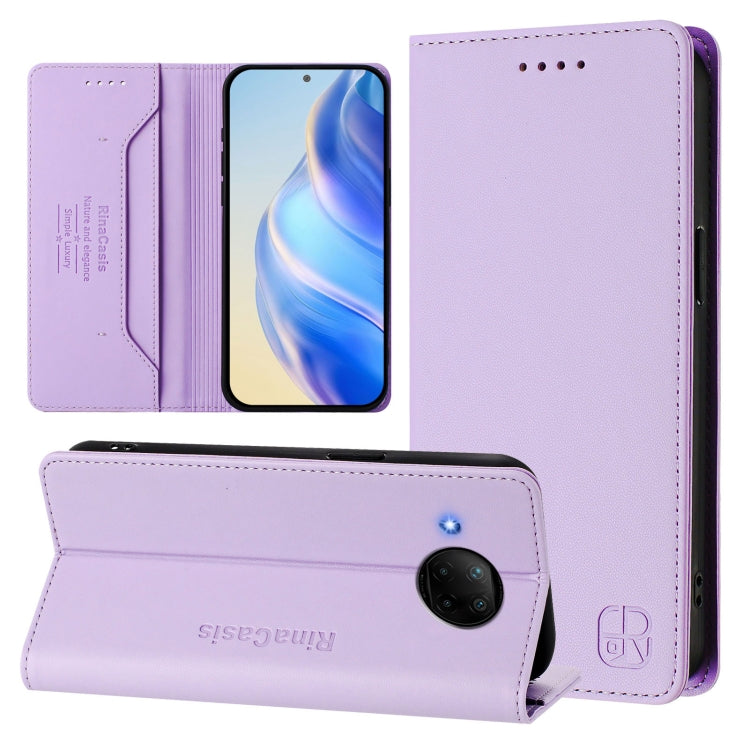 RC01 Dual-Folded Magnetic Suction RFID Leather Phone Case, For Xiaomi Mi 10T Lite 5G, For Xiaomi Mi 10 Lite