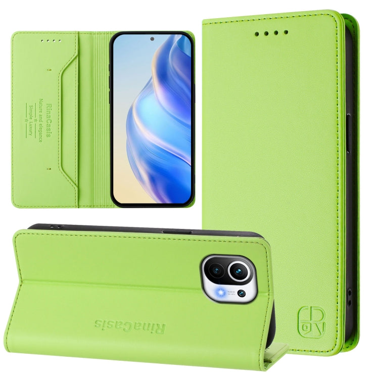 RC01 Dual-Folded Magnetic Suction RFID Leather Phone Case, For Xiaomi Poco C40, For Xiaomi Civi 1S, For Xiaomi Poco M4 Pro 4G, For Xiaomi Poco X4 Pro 5G, For Xiaomi Mi 11 Lite / Mi 11 Lite 5G, For Xiaomi 11T / 11T Pro, For Xiaomi Poco X3 GT            ...