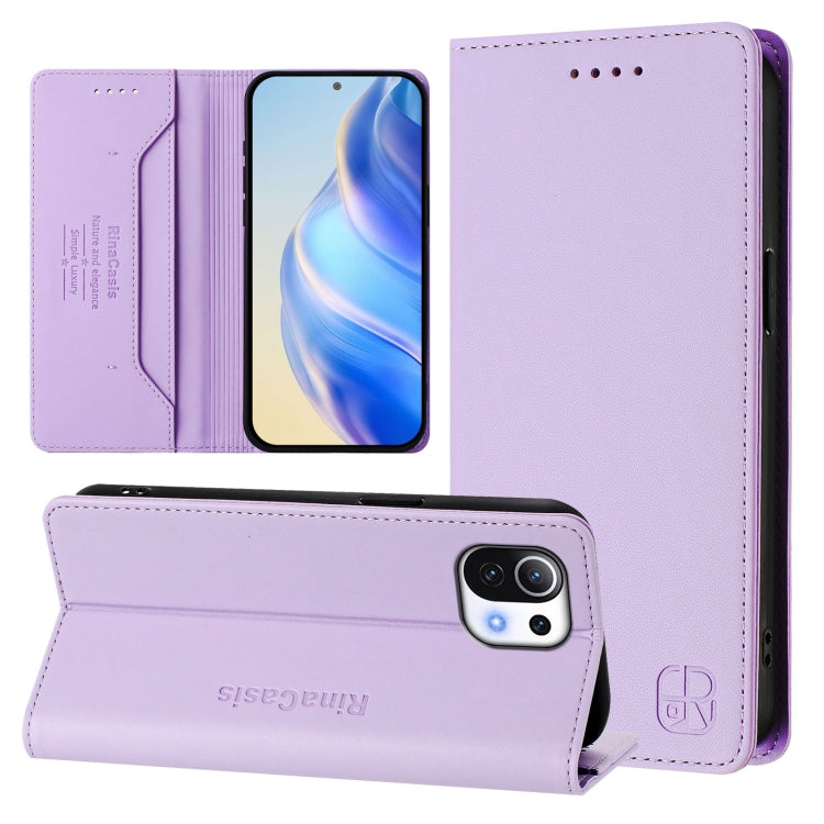 RC01 Dual-Folded Magnetic Suction RFID Leather Phone Case, For Xiaomi Poco C40, For Xiaomi Civi 1S, For Xiaomi Poco M4 Pro 4G, For Xiaomi Poco X4 Pro 5G, For Xiaomi Mi 11 Lite / Mi 11 Lite 5G, For Xiaomi 11T / 11T Pro, For Xiaomi Poco X3 GT            ...