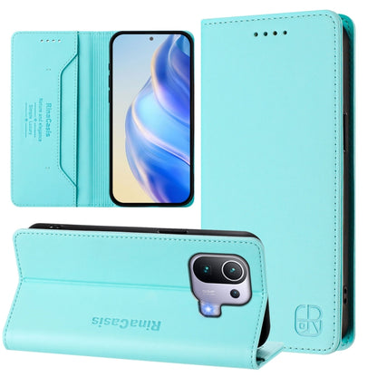 RC01 Dual-Folded Magnetic Suction RFID Leather Phone Case, For Xiaomi Poco C40, For Xiaomi Civi 1S, For Xiaomi Poco M4 Pro 4G, For Xiaomi Poco X4 Pro 5G, For Xiaomi Mi 11 Lite / Mi 11 Lite 5G, For Xiaomi 11T / 11T Pro, For Xiaomi Poco X3 GT            ...