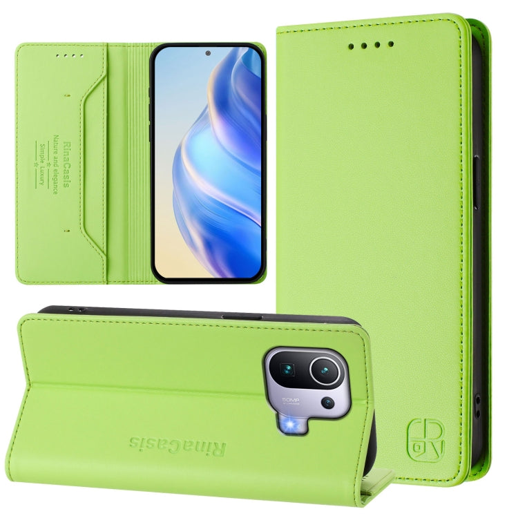 RC01 Dual-Folded Magnetic Suction RFID Leather Phone Case, For Xiaomi Poco C40, For Xiaomi Civi 1S, For Xiaomi Poco M4 Pro 4G, For Xiaomi Poco X4 Pro 5G, For Xiaomi Mi 11 Lite / Mi 11 Lite 5G, For Xiaomi 11T / 11T Pro, For Xiaomi Poco X3 GT            ...