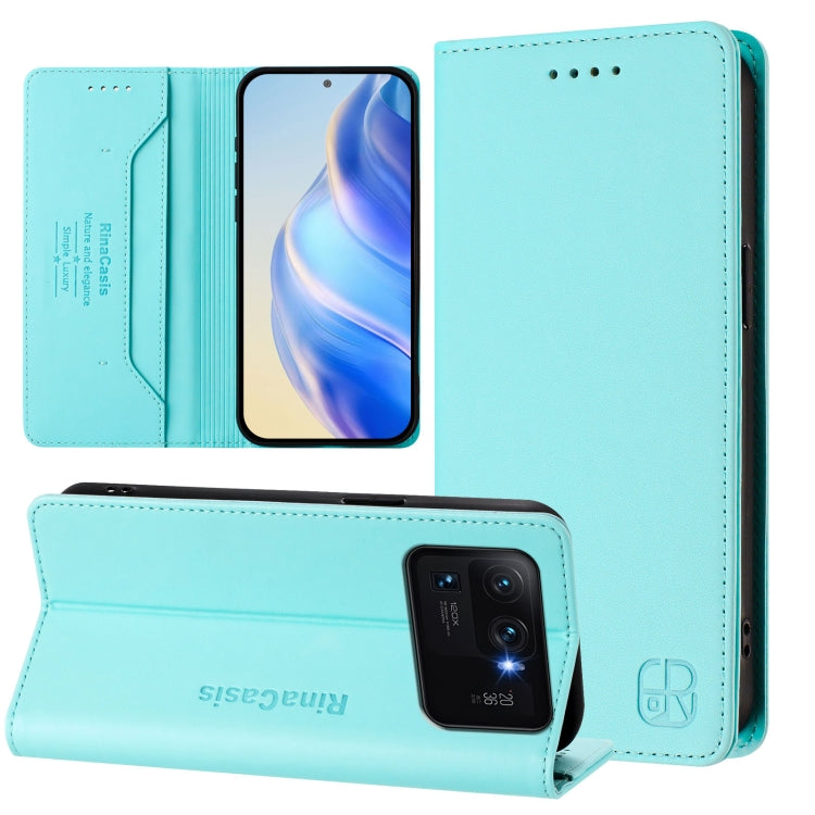 RC01 Dual-Folded Magnetic Suction RFID Leather Phone Case, For Xiaomi Poco C40, For Xiaomi Civi 1S, For Xiaomi Poco M4 Pro 4G, For Xiaomi Poco X4 Pro 5G, For Xiaomi Mi 11 Lite / Mi 11 Lite 5G, For Xiaomi 11T / 11T Pro, For Xiaomi Poco X3 GT            ...