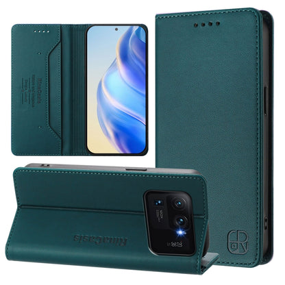 RC01 Dual-Folded Magnetic Suction RFID Leather Phone Case, For Xiaomi Poco C40, For Xiaomi Civi 1S, For Xiaomi Poco M4 Pro 4G, For Xiaomi Poco X4 Pro 5G, For Xiaomi Mi 11 Lite / Mi 11 Lite 5G, For Xiaomi 11T / 11T Pro, For Xiaomi Poco X3 GT            ...