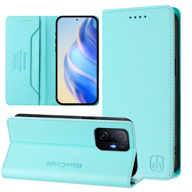 RC01 Dual-Folded Magnetic Suction RFID Leather Phone Case, For Xiaomi Poco C40, For Xiaomi Civi 1S, For Xiaomi Poco M4 Pro 4G, For Xiaomi Poco X4 Pro 5G, For Xiaomi Mi 11 Lite / Mi 11 Lite 5G, For Xiaomi 11T / 11T Pro, For Xiaomi Poco X3 GT            ...