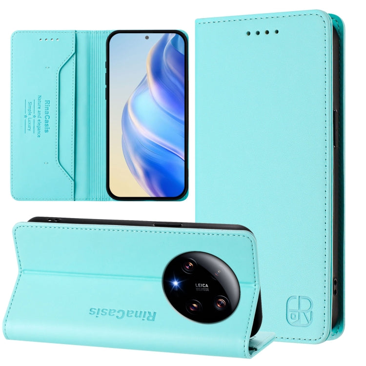 RC01 Dual-Folded Magnetic Suction RFID Leather Phone Case, For Xiaomi 14 Pro 5G, For Xiaomi 14 5G, For Xiaomi 13 Ultra, For Xiaomi Civi 3 5G, For Xiaomi 13 Lite 5G / Civi 2, For Xiaomi 13 Pro 5G, For Xiaomi 13 5G, For Xiaomi 12S Ultra                  ...