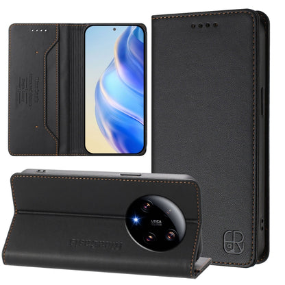 RC01 Dual-Folded Magnetic Suction RFID Leather Phone Case, For Xiaomi 14 Pro 5G, For Xiaomi 14 5G, For Xiaomi 13 Ultra, For Xiaomi Civi 3 5G, For Xiaomi 13 Lite 5G / Civi 2, For Xiaomi 13 Pro 5G, For Xiaomi 13 5G, For Xiaomi 12S Ultra                  ...