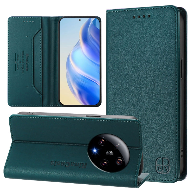 RC01 Dual-Folded Magnetic Suction RFID Leather Phone Case, For Xiaomi 14 Pro 5G, For Xiaomi 14 5G, For Xiaomi 13 Ultra, For Xiaomi Civi 3 5G, For Xiaomi 13 Lite 5G / Civi 2, For Xiaomi 13 Pro 5G, For Xiaomi 13 5G, For Xiaomi 12S Ultra                  ...
