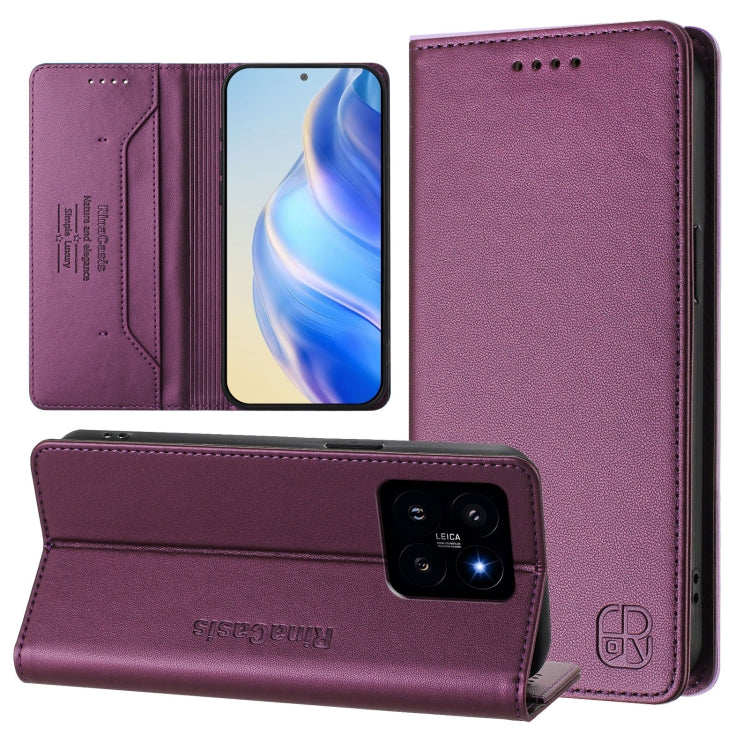RC01 Dual-Folded Magnetic Suction RFID Leather Phone Case, For Xiaomi 14 Pro 5G, For Xiaomi 14 5G, For Xiaomi 13 Ultra, For Xiaomi Civi 3 5G, For Xiaomi 13 Lite 5G / Civi 2, For Xiaomi 13 Pro 5G, For Xiaomi 13 5G, For Xiaomi 12S Ultra                  ...