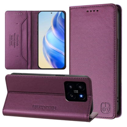 RC01 Dual-Folded Magnetic Suction RFID Leather Phone Case, For Xiaomi 14 Pro 5G, For Xiaomi 14 5G, For Xiaomi 13 Ultra, For Xiaomi Civi 3 5G, For Xiaomi 13 Lite 5G / Civi 2, For Xiaomi 13 Pro 5G, For Xiaomi 13 5G, For Xiaomi 12S Ultra                  ...
