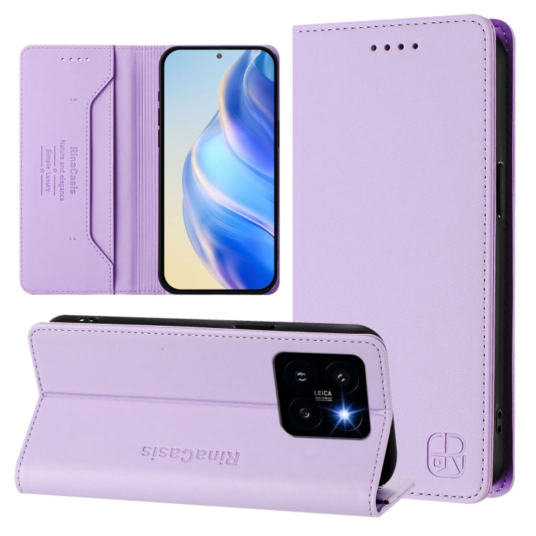 RC01 Dual-Folded Magnetic Suction RFID Leather Phone Case, For Xiaomi 14 Pro 5G, For Xiaomi 14 5G, For Xiaomi 13 Ultra, For Xiaomi Civi 3 5G, For Xiaomi 13 Lite 5G / Civi 2, For Xiaomi 13 Pro 5G, For Xiaomi 13 5G, For Xiaomi 12S Ultra                  ...