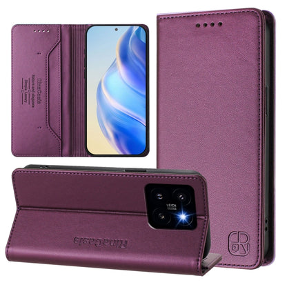 RC01 Dual-Folded Magnetic Suction RFID Leather Phone Case, For Xiaomi 14 Pro 5G, For Xiaomi 14 5G, For Xiaomi 13 Ultra, For Xiaomi Civi 3 5G, For Xiaomi 13 Lite 5G / Civi 2, For Xiaomi 13 Pro 5G, For Xiaomi 13 5G, For Xiaomi 12S Ultra                  ...