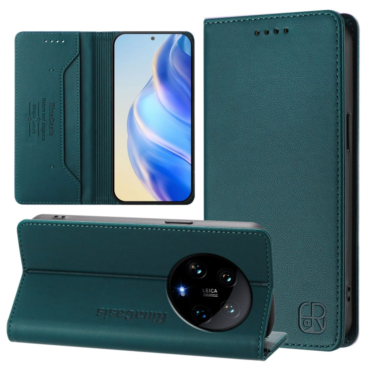 RC01 Dual-Folded Magnetic Suction RFID Leather Phone Case, For Xiaomi Poco M7 Pro 5G, For Xiaomi 15 Pro, For Xiaomi 15, For Xiaomi 14T Pro, For Xiaomi 14T, For Xiaomi Poco F6 5G, For Xiaomi Poco F6 Pro 5G, For Xiaomi Poco X6 Neo 5G                     ...