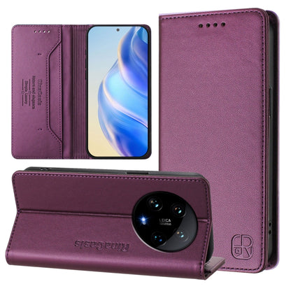 RC01 Dual-Folded Magnetic Suction RFID Leather Phone Case, For Xiaomi Poco M7 Pro 5G, For Xiaomi 15 Pro, For Xiaomi 15, For Xiaomi 14T Pro, For Xiaomi 14T, For Xiaomi Poco F6 5G, For Xiaomi Poco F6 Pro 5G, For Xiaomi Poco X6 Neo 5G                     ...