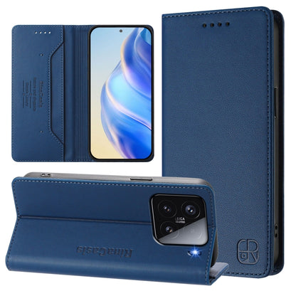RC01 Dual-Folded Magnetic Suction RFID Leather Phone Case, For Xiaomi Poco M7 Pro 5G, For Xiaomi 15 Pro, For Xiaomi 15, For Xiaomi 14T Pro, For Xiaomi 14T, For Xiaomi Poco F6 5G, For Xiaomi Poco F6 Pro 5G, For Xiaomi Poco X6 Neo 5G                     ...