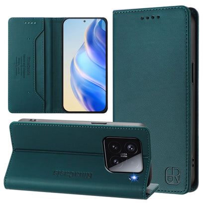 RC01 Dual-Folded Magnetic Suction RFID Leather Phone Case, For Xiaomi Poco M7 Pro 5G, For Xiaomi 15 Pro, For Xiaomi 15, For Xiaomi 14T Pro, For Xiaomi 14T, For Xiaomi Poco F6 5G, For Xiaomi Poco F6 Pro 5G, For Xiaomi Poco X6 Neo 5G                     ...