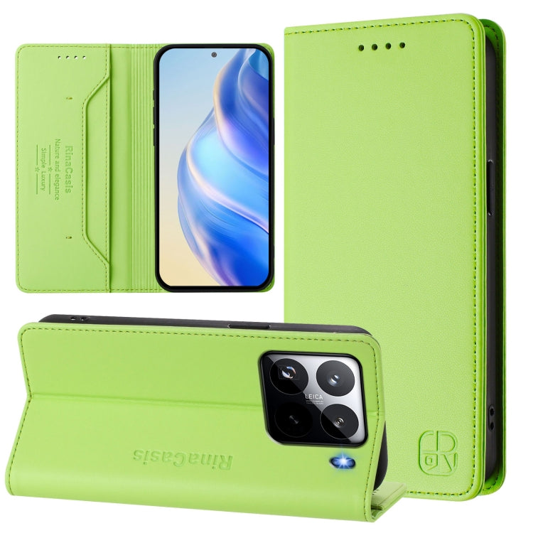 RC01 Dual-Folded Magnetic Suction RFID Leather Phone Case, For Xiaomi Poco M7 Pro 5G, For Xiaomi 15 Pro, For Xiaomi 15, For Xiaomi 14T Pro, For Xiaomi 14T, For Xiaomi Poco F6 5G, For Xiaomi Poco F6 Pro 5G, For Xiaomi Poco X6 Neo 5G                     ...