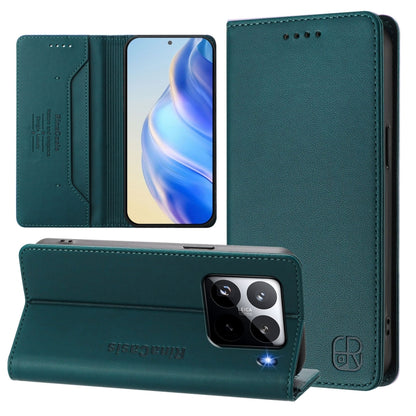 RC01 Dual-Folded Magnetic Suction RFID Leather Phone Case, For Xiaomi Poco M7 Pro 5G, For Xiaomi 15 Pro, For Xiaomi 15, For Xiaomi 14T Pro, For Xiaomi 14T, For Xiaomi Poco F6 5G, For Xiaomi Poco F6 Pro 5G, For Xiaomi Poco X6 Neo 5G                     ...