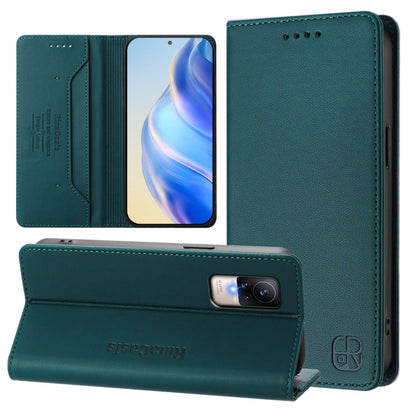 RC01 Dual-Folded Magnetic Suction RFID Leather Phone Case, For Xiaomi Poco C40, For Xiaomi Civi 1S, For Xiaomi Poco M4 Pro 4G, For Xiaomi Poco X4 Pro 5G, For Xiaomi Mi 11 Lite / Mi 11 Lite 5G, For Xiaomi 11T / 11T Pro, For Xiaomi Poco X3 GT            ...