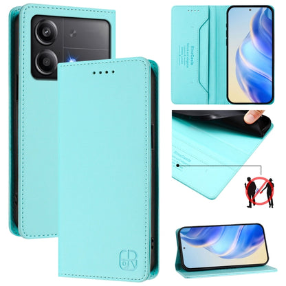 RC01 Dual-Folded Magnetic Suction RFID Leather Phone Case, For Xiaomi Poco M7 Pro 5G, For Xiaomi 15 Pro, For Xiaomi 15, For Xiaomi 14T Pro, For Xiaomi 14T, For Xiaomi Poco F6 5G, For Xiaomi Poco F6 Pro 5G, For Xiaomi Poco X6 Neo 5G                     ...