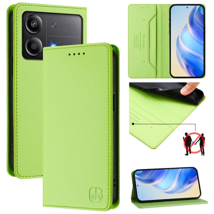 RC01 Dual-Folded Magnetic Suction RFID Leather Phone Case, For Xiaomi Poco M7 Pro 5G, For Xiaomi 15 Pro, For Xiaomi 15, For Xiaomi 14T Pro, For Xiaomi 14T, For Xiaomi Poco F6 5G, For Xiaomi Poco F6 Pro 5G, For Xiaomi Poco X6 Neo 5G                     ...