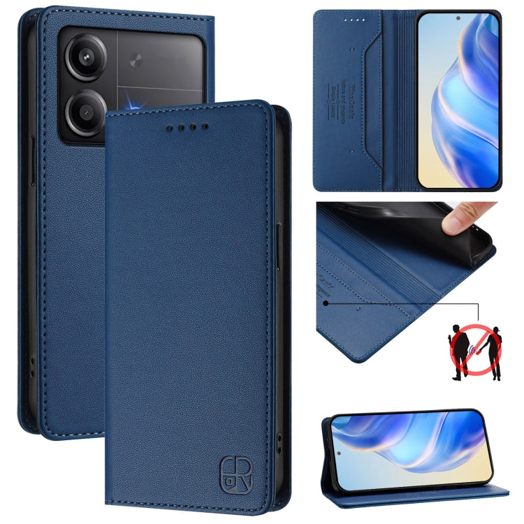 RC01 Dual-Folded Magnetic Suction RFID Leather Phone Case, For Xiaomi Poco M7 Pro 5G, For Xiaomi 15 Pro, For Xiaomi 15, For Xiaomi 14T Pro, For Xiaomi 14T, For Xiaomi Poco F6 5G, For Xiaomi Poco F6 Pro 5G, For Xiaomi Poco X6 Neo 5G                     ...