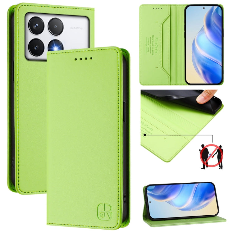 RC01 Dual-Folded Magnetic Suction RFID Leather Phone Case, For Xiaomi Poco M7 Pro 5G, For Xiaomi 15 Pro, For Xiaomi 15, For Xiaomi 14T Pro, For Xiaomi 14T, For Xiaomi Poco F6 5G, For Xiaomi Poco F6 Pro 5G, For Xiaomi Poco X6 Neo 5G                     ...