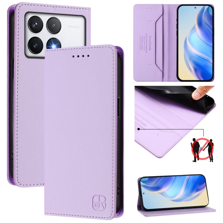 RC01 Dual-Folded Magnetic Suction RFID Leather Phone Case, For Xiaomi Poco M7 Pro 5G, For Xiaomi 15 Pro, For Xiaomi 15, For Xiaomi 14T Pro, For Xiaomi 14T, For Xiaomi Poco F6 5G, For Xiaomi Poco F6 Pro 5G, For Xiaomi Poco X6 Neo 5G                     ...