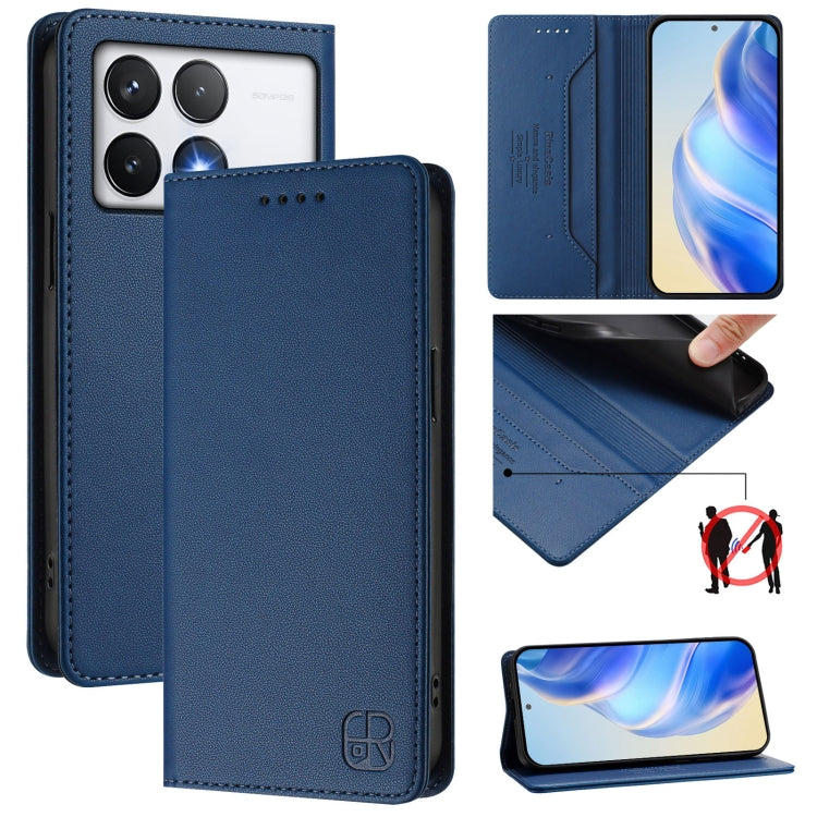 RC01 Dual-Folded Magnetic Suction RFID Leather Phone Case, For Xiaomi Poco M7 Pro 5G, For Xiaomi 15 Pro, For Xiaomi 15, For Xiaomi 14T Pro, For Xiaomi 14T, For Xiaomi Poco F6 5G, For Xiaomi Poco F6 Pro 5G, For Xiaomi Poco X6 Neo 5G                     ...