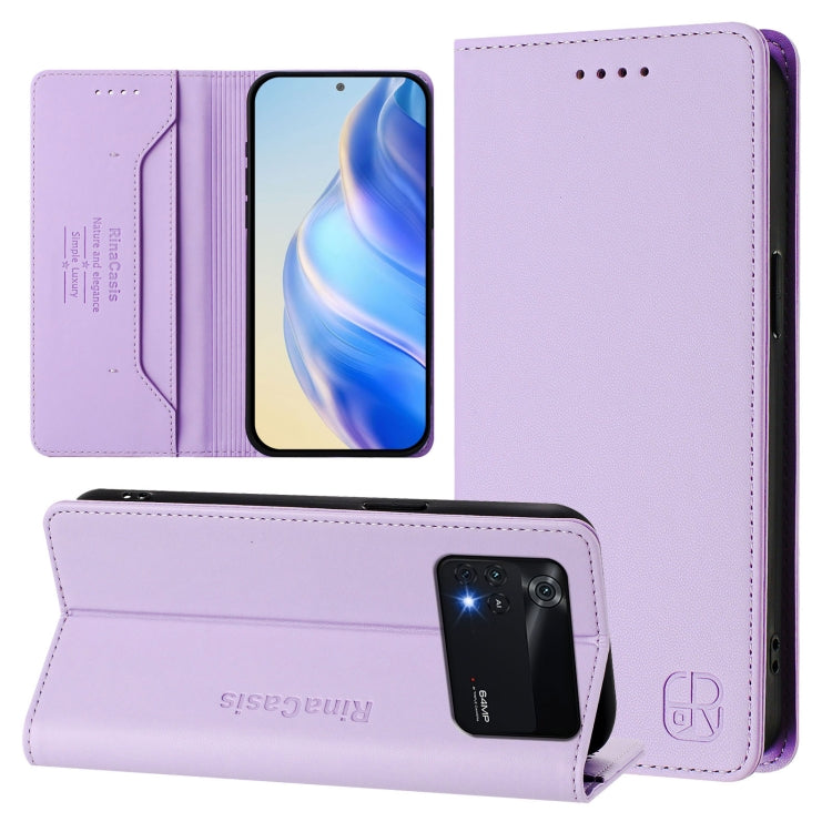 RC01 Dual-Folded Magnetic Suction RFID Leather Phone Case, For Xiaomi Poco C40, For Xiaomi Civi 1S, For Xiaomi Poco M4 Pro 4G, For Xiaomi Poco X4 Pro 5G, For Xiaomi Mi 11 Lite / Mi 11 Lite 5G, For Xiaomi 11T / 11T Pro, For Xiaomi Poco X3 GT            ...