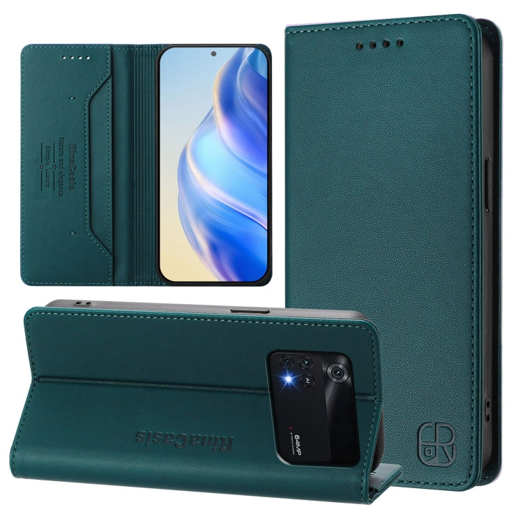 RC01 Dual-Folded Magnetic Suction RFID Leather Phone Case, For Xiaomi Poco C40, For Xiaomi Civi 1S, For Xiaomi Poco M4 Pro 4G, For Xiaomi Poco X4 Pro 5G, For Xiaomi Mi 11 Lite / Mi 11 Lite 5G, For Xiaomi 11T / 11T Pro, For Xiaomi Poco X3 GT            ...