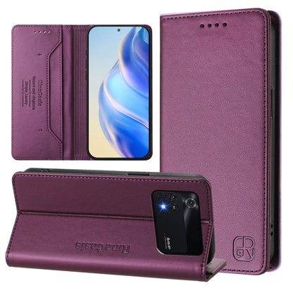 RC01 Dual-Folded Magnetic Suction RFID Leather Phone Case, For Xiaomi Poco C40, For Xiaomi Civi 1S, For Xiaomi Poco M4 Pro 4G, For Xiaomi Poco X4 Pro 5G, For Xiaomi Mi 11 Lite / Mi 11 Lite 5G, For Xiaomi 11T / 11T Pro, For Xiaomi Poco X3 GT            ...