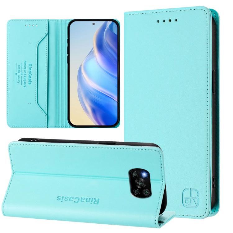 RC01 Dual-Folded Magnetic Suction RFID Leather Phone Case, For Xiaomi Poco C40, For Xiaomi Civi 1S, For Xiaomi Poco M4 Pro 4G, For Xiaomi Poco X4 Pro 5G, For Xiaomi Mi 11 Lite / Mi 11 Lite 5G, For Xiaomi 11T / 11T Pro, For Xiaomi Poco X3 GT            ...