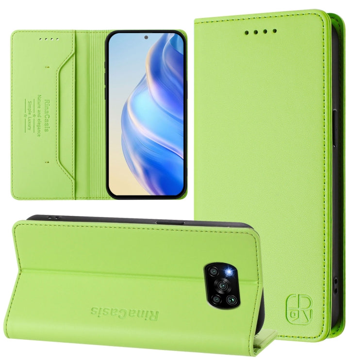 RC01 Dual-Folded Magnetic Suction RFID Leather Phone Case, For Xiaomi Poco C40, For Xiaomi Civi 1S, For Xiaomi Poco M4 Pro 4G, For Xiaomi Poco X4 Pro 5G, For Xiaomi Mi 11 Lite / Mi 11 Lite 5G, For Xiaomi 11T / 11T Pro, For Xiaomi Poco X3 GT            ...