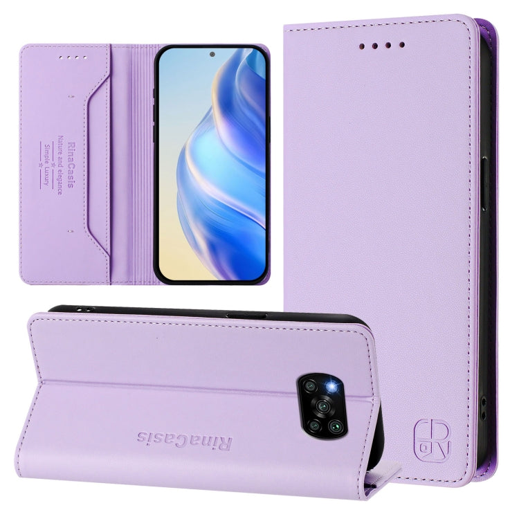 RC01 Dual-Folded Magnetic Suction RFID Leather Phone Case, For Xiaomi Poco C40, For Xiaomi Civi 1S, For Xiaomi Poco M4 Pro 4G, For Xiaomi Poco X4 Pro 5G, For Xiaomi Mi 11 Lite / Mi 11 Lite 5G, For Xiaomi 11T / 11T Pro, For Xiaomi Poco X3 GT            ...