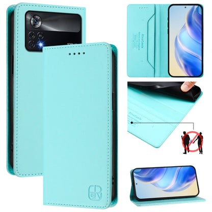 RC01 Dual-Folded Magnetic Suction RFID Leather Phone Case, For Xiaomi Poco C40, For Xiaomi Civi 1S, For Xiaomi Poco M4 Pro 4G, For Xiaomi Poco X4 Pro 5G, For Xiaomi Mi 11 Lite / Mi 11 Lite 5G, For Xiaomi 11T / 11T Pro, For Xiaomi Poco X3 GT            ...