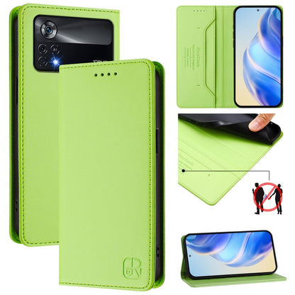 RC01 Dual-Folded Magnetic Suction RFID Leather Phone Case, For Xiaomi Poco C40, For Xiaomi Civi 1S, For Xiaomi Poco M4 Pro 4G, For Xiaomi Poco X4 Pro 5G, For Xiaomi Mi 11 Lite / Mi 11 Lite 5G, For Xiaomi 11T / 11T Pro, For Xiaomi Poco X3 GT            ...