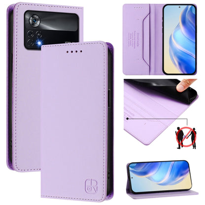 RC01 Dual-Folded Magnetic Suction RFID Leather Phone Case, For Xiaomi Poco C40, For Xiaomi Civi 1S, For Xiaomi Poco M4 Pro 4G, For Xiaomi Poco X4 Pro 5G, For Xiaomi Mi 11 Lite / Mi 11 Lite 5G, For Xiaomi 11T / 11T Pro, For Xiaomi Poco X3 GT            ...